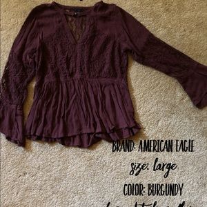 Lace long sleeve American Eagle top